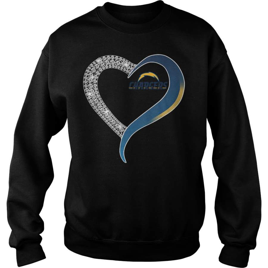 Diamond Los Angeles Chargers Heart – Sweatshirt