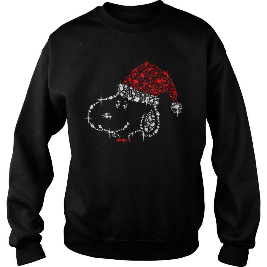 Merry Christmas Snoopy Bling Face – Sweatshirt