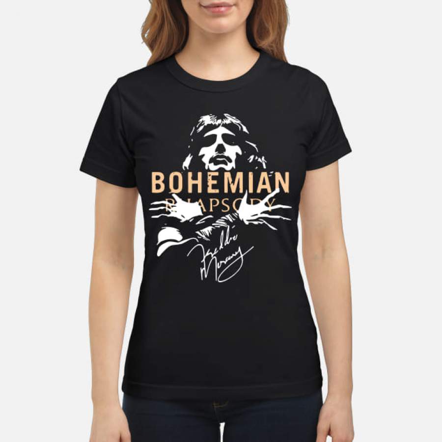 Freddie Mercury Bohemian Rhapsody signature shirt Women-T-Shirt