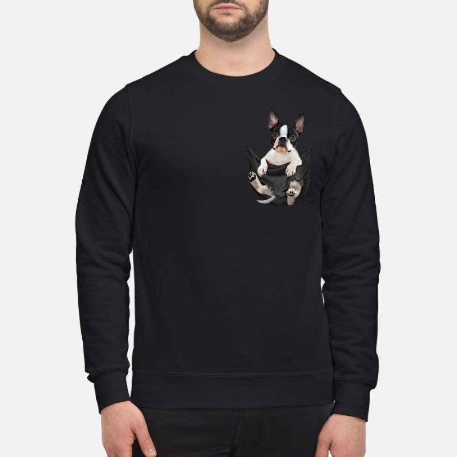 Boston terrier pocket Sweatshirt