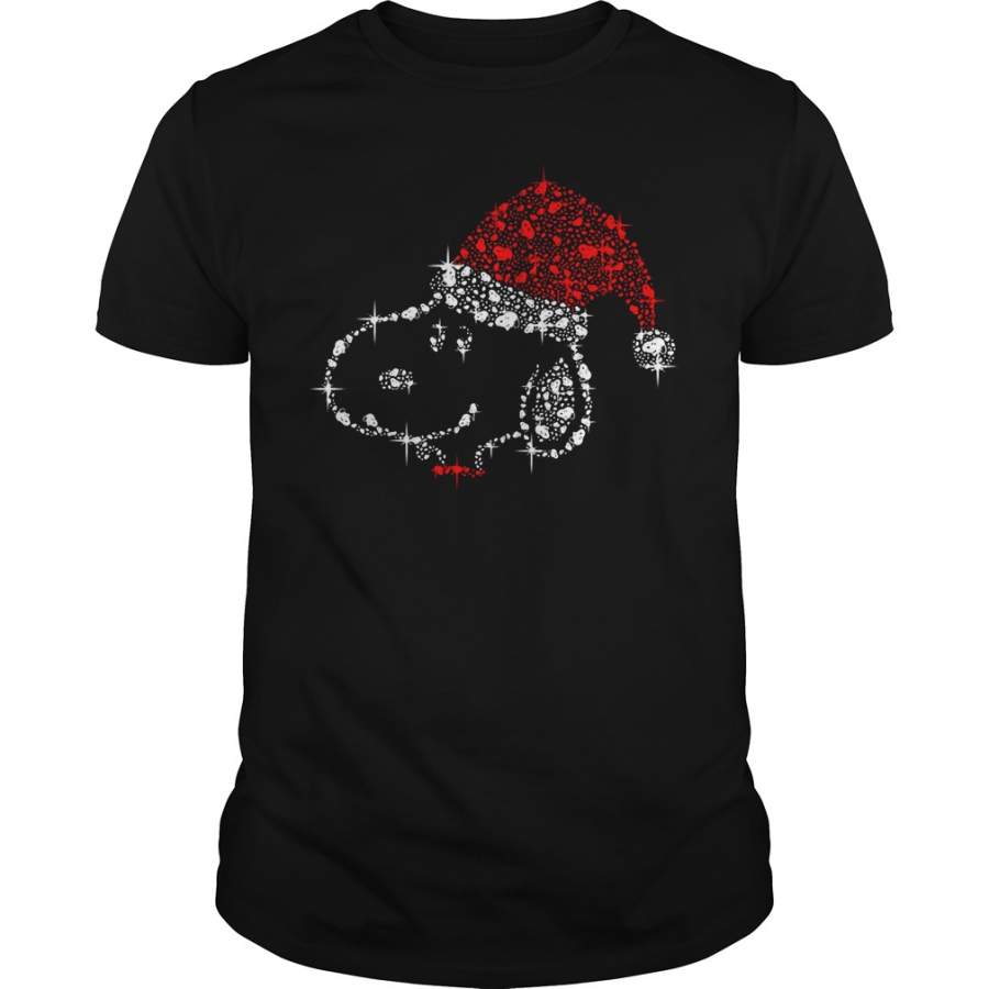 Merry Christmas Snoopy Bling Face – T-Shirt