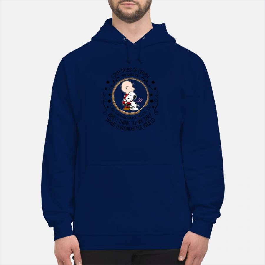 Louis Armstrong What A Wonderful World Snoopy Peanut Gift Hoodie