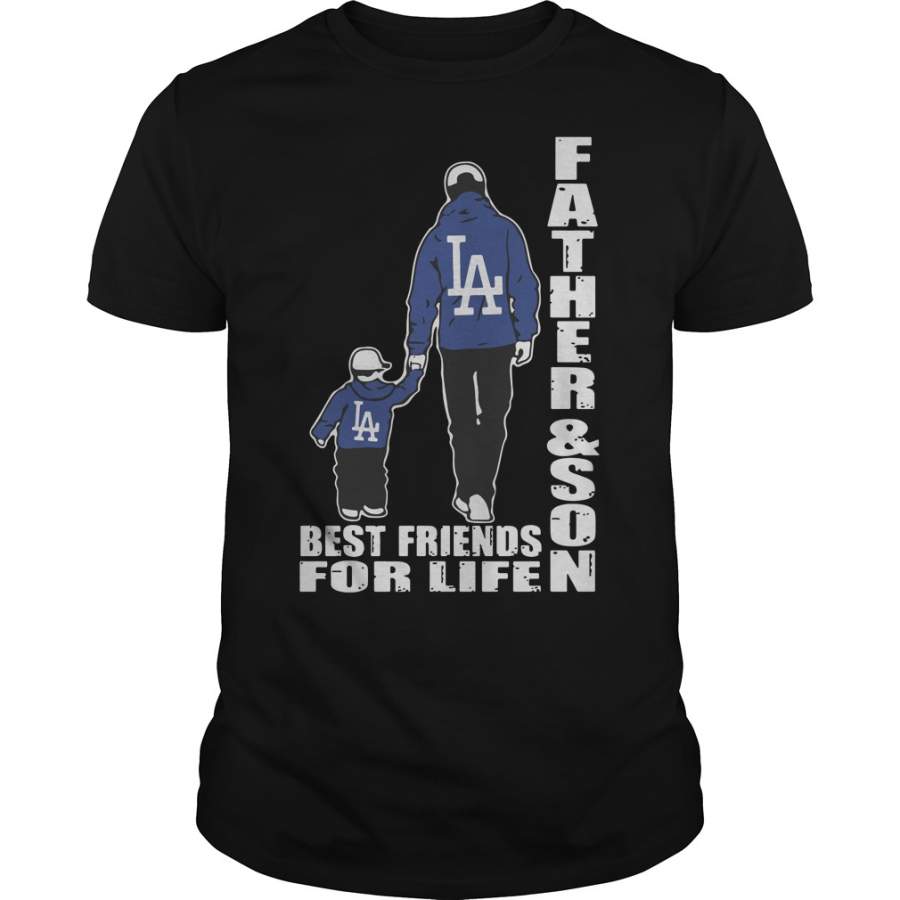 Major Los Angeles Dodgers Father and son best friends for life T-Shirt