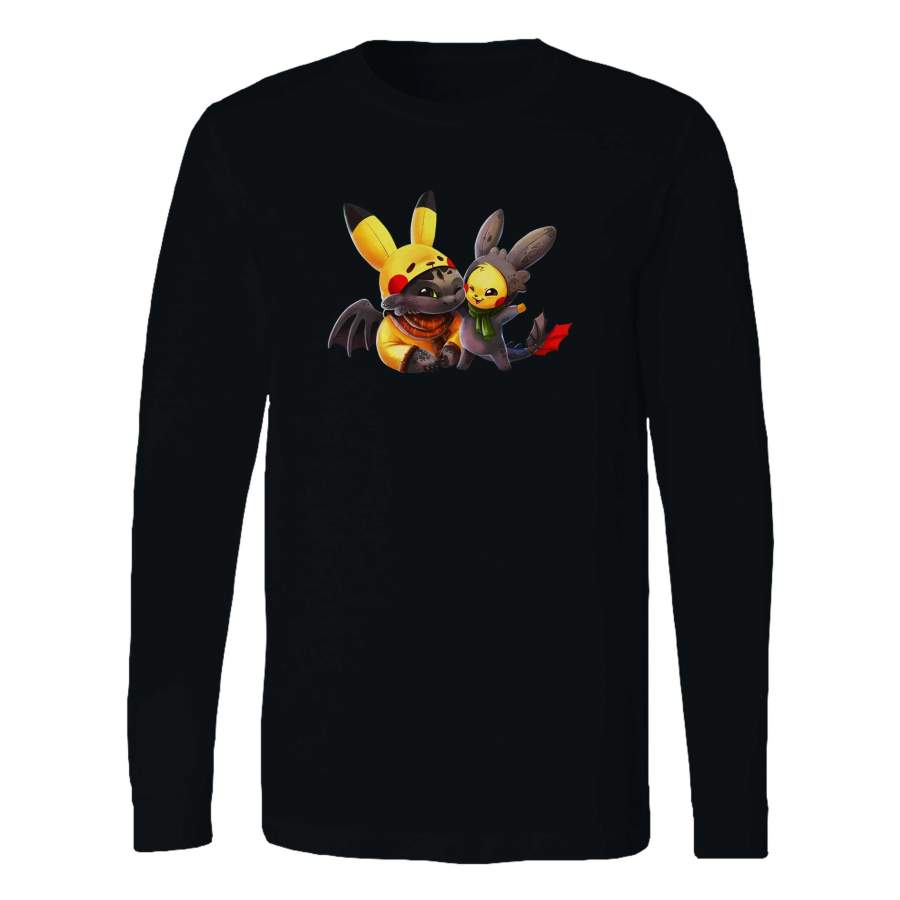 Toothless And Pikachu Pokemon Pikathless Long Sleeve T-Shirt