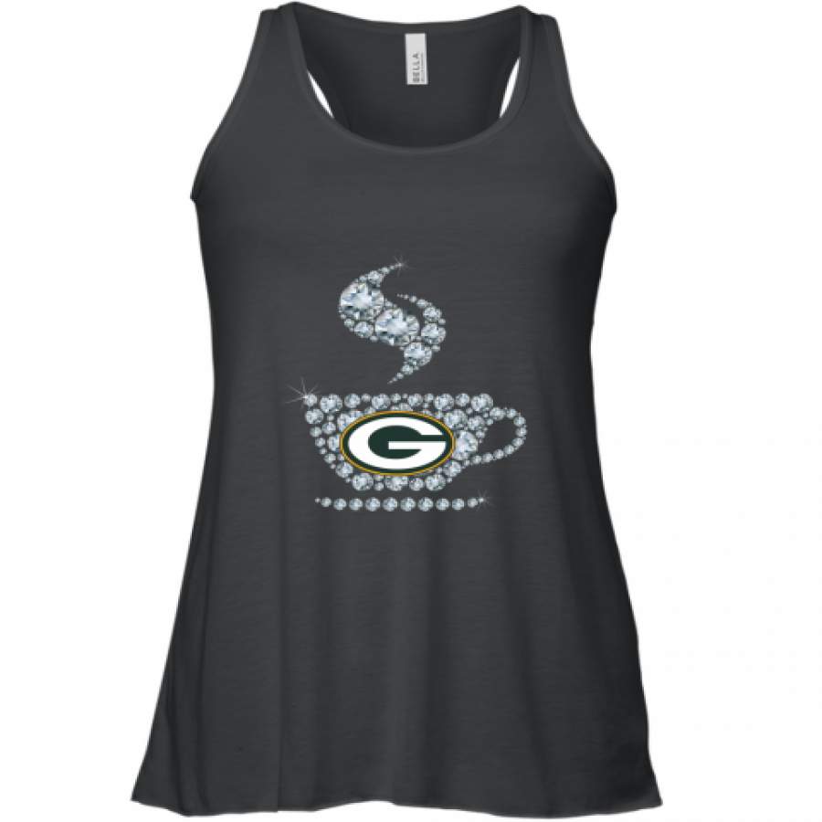 Green Bay Packers Coffee Diamond shirt Racerback Tank