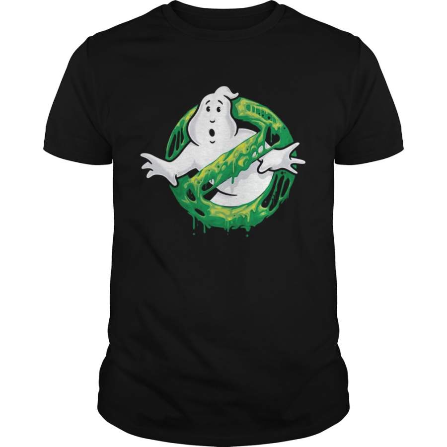 Ghostbusters Classic Slim Ghost Logo Graphic Funny Gift T-Shirt