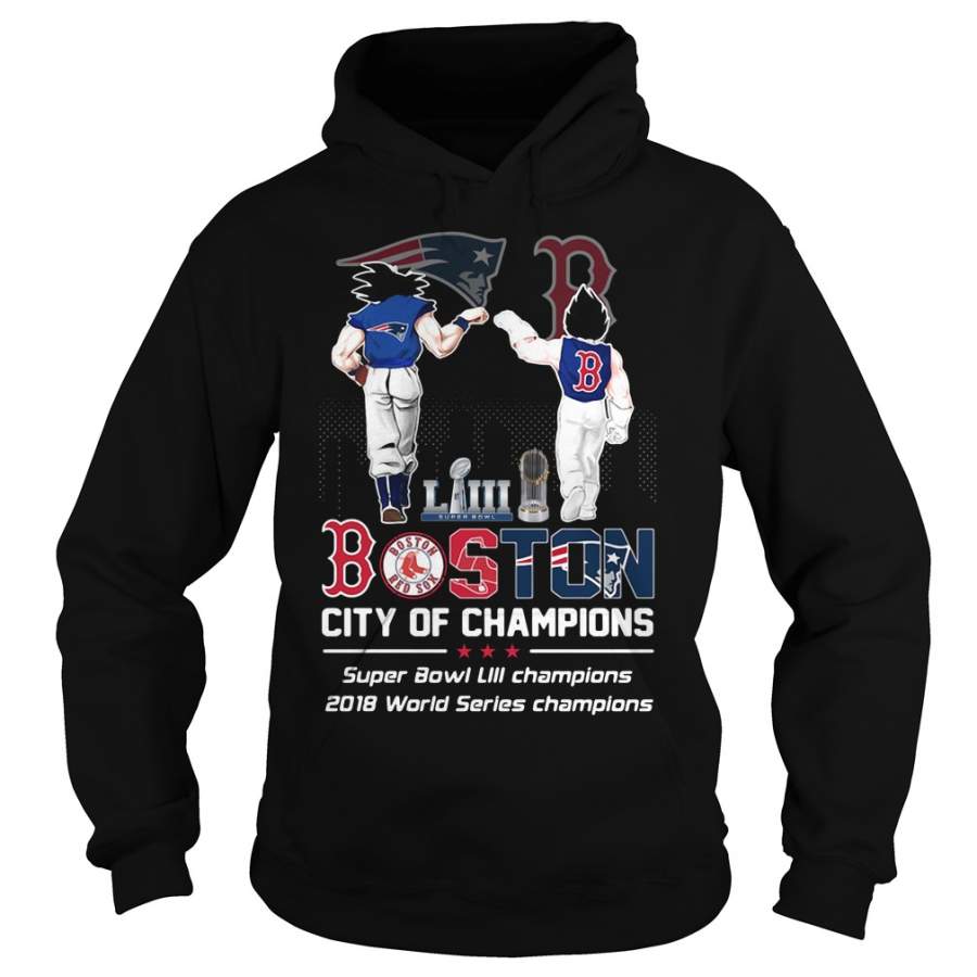 Liiii Boston city of champions super Bowl Liii Champions 2018 World Series Champions Hoodie