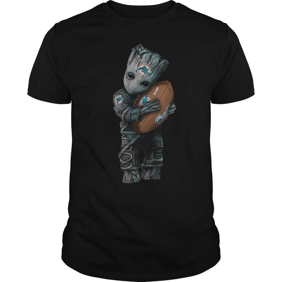 Groot hug Miami Dolphins T-Shirt