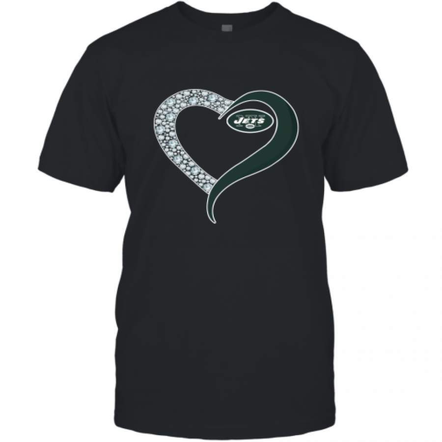 Diamond New York Jets Heart shirt T-Shirt