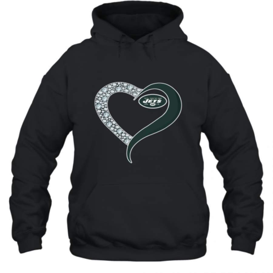 Diamond New York Jets Heart shirt Hoodie