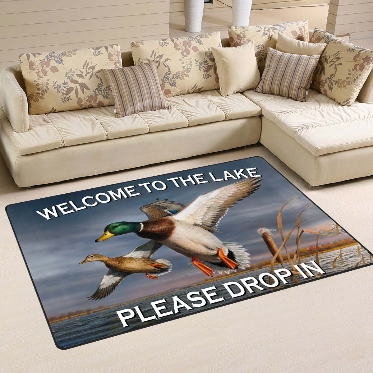 Ducks Hunting Waterfowl Area Rug 06989