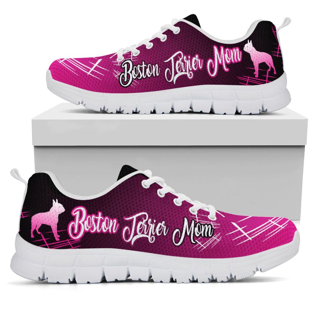 239CNVPETDS – Boston Terrier Mom Pink Sneakers