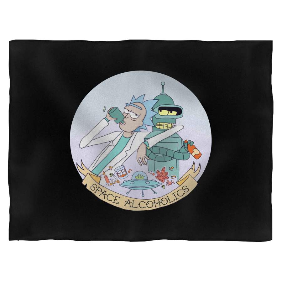 Rick And Morty Space Alcoholic Blanket