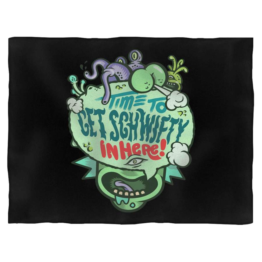 Rick And Morty Shirt Time Get Schwifty Go Blanket