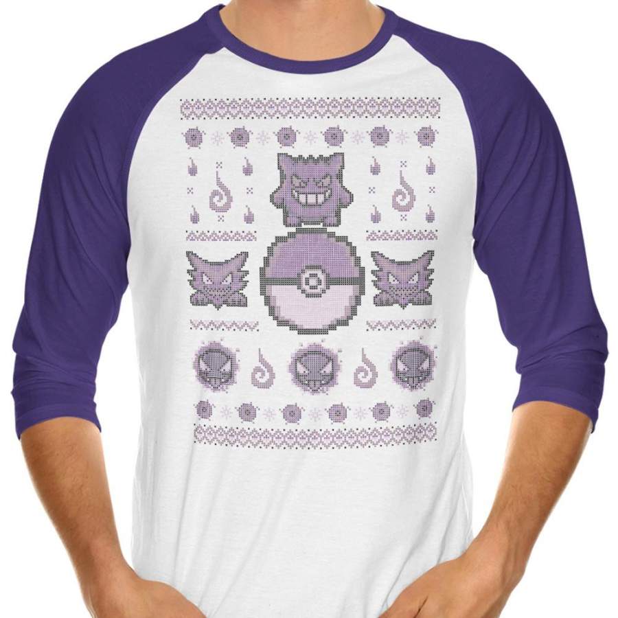 Ghost Trainer Sweater – 3/4 Sleeve Raglan T-Shirt