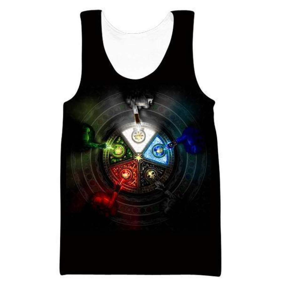 Magic the Gathering Tank Top – Five Mana Color Gym Shirts