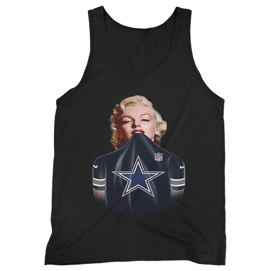 Marilyn Monroe Dallas Cowboys Jersey Blue Man’s Tank Top