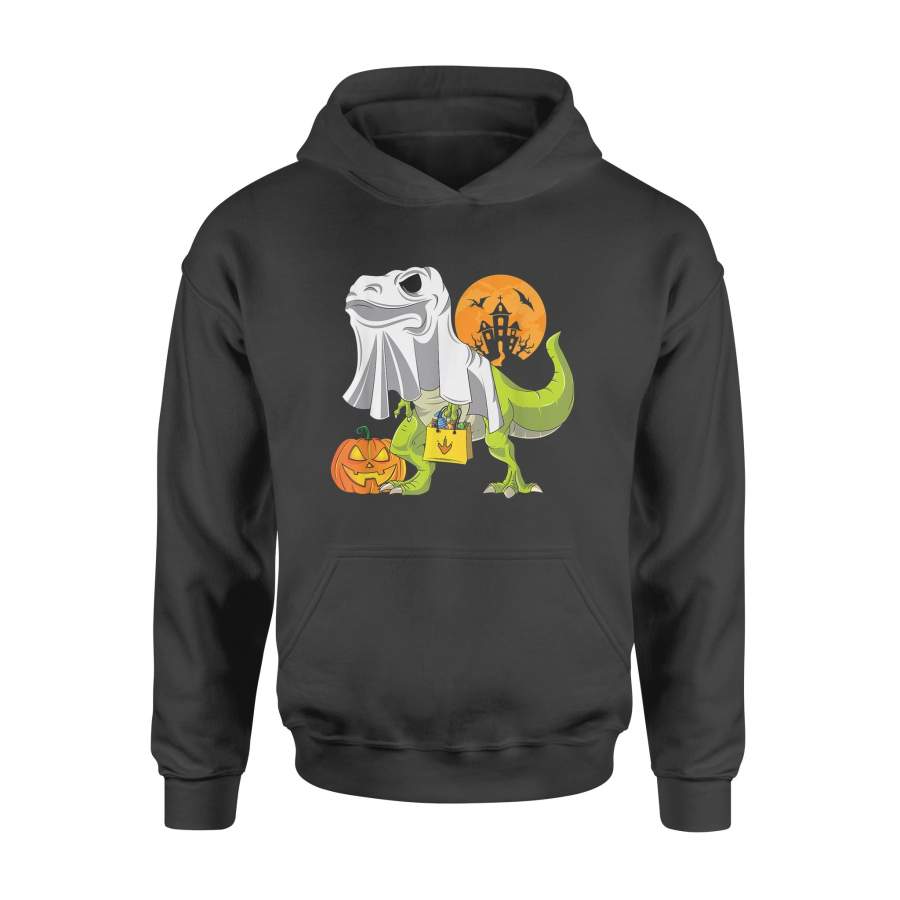 Ghost Dinosaur Funny Halloween T Rex Shirt For Boys Costume – Standard Hoodie