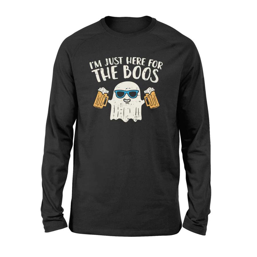 Im Just Here For The Boos Ghost Drink Beer Halloween Costume – Standard Long Sleeve