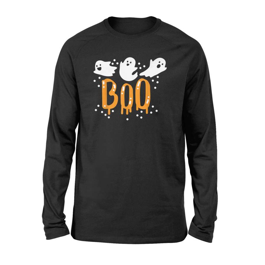 Halloween Ghost Boo Cute T-Shirt – Standard Long Sleeve