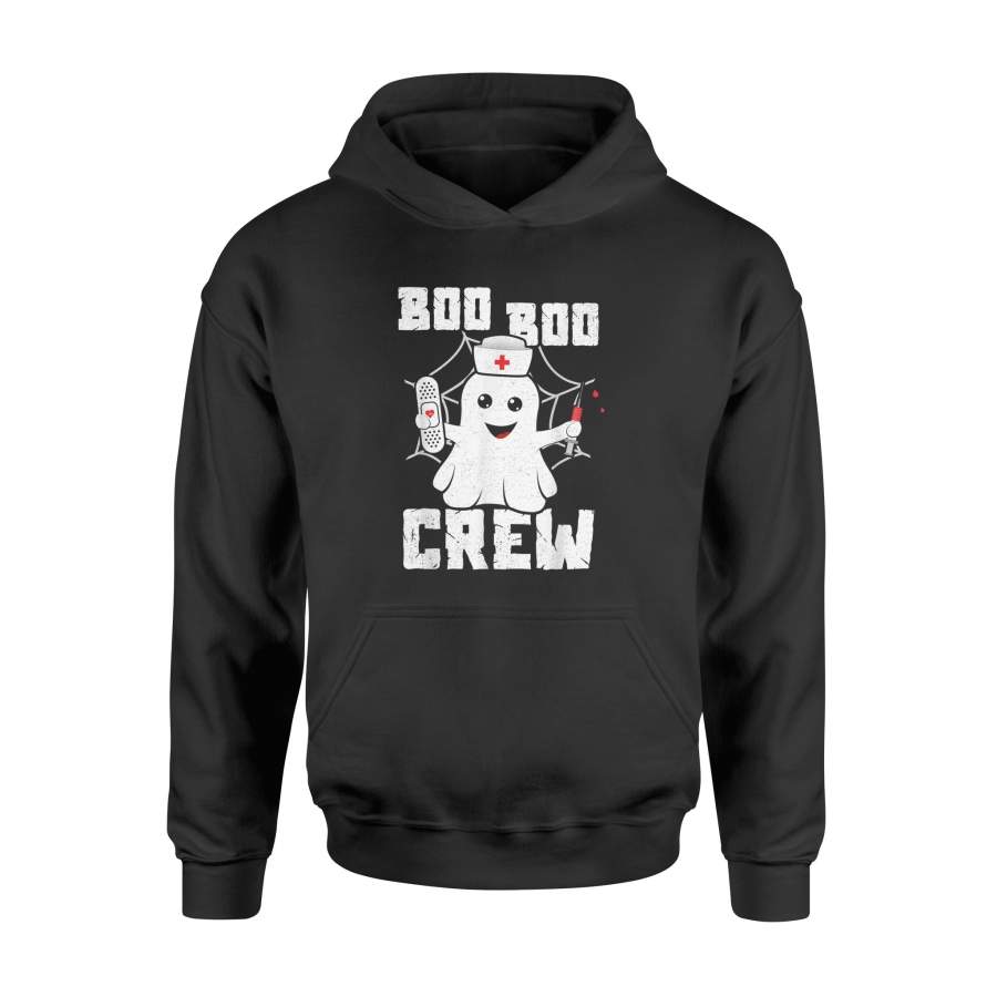 Halloween T-Shirt – Boo Boo Crew Shirt Ghost Nurse Costume Girls Funny – Standard Hoodie