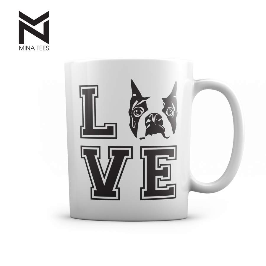 I Love My Boston Terrier Mug Dog Lovers Gift – 11oz White Mug