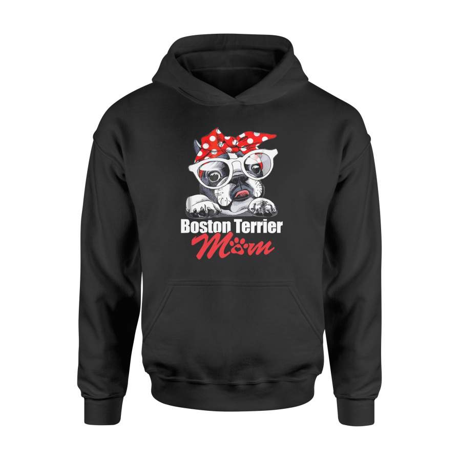 Bostie Mom T-Shirt Boston Terrier Gift For Women – Standard Hoodie