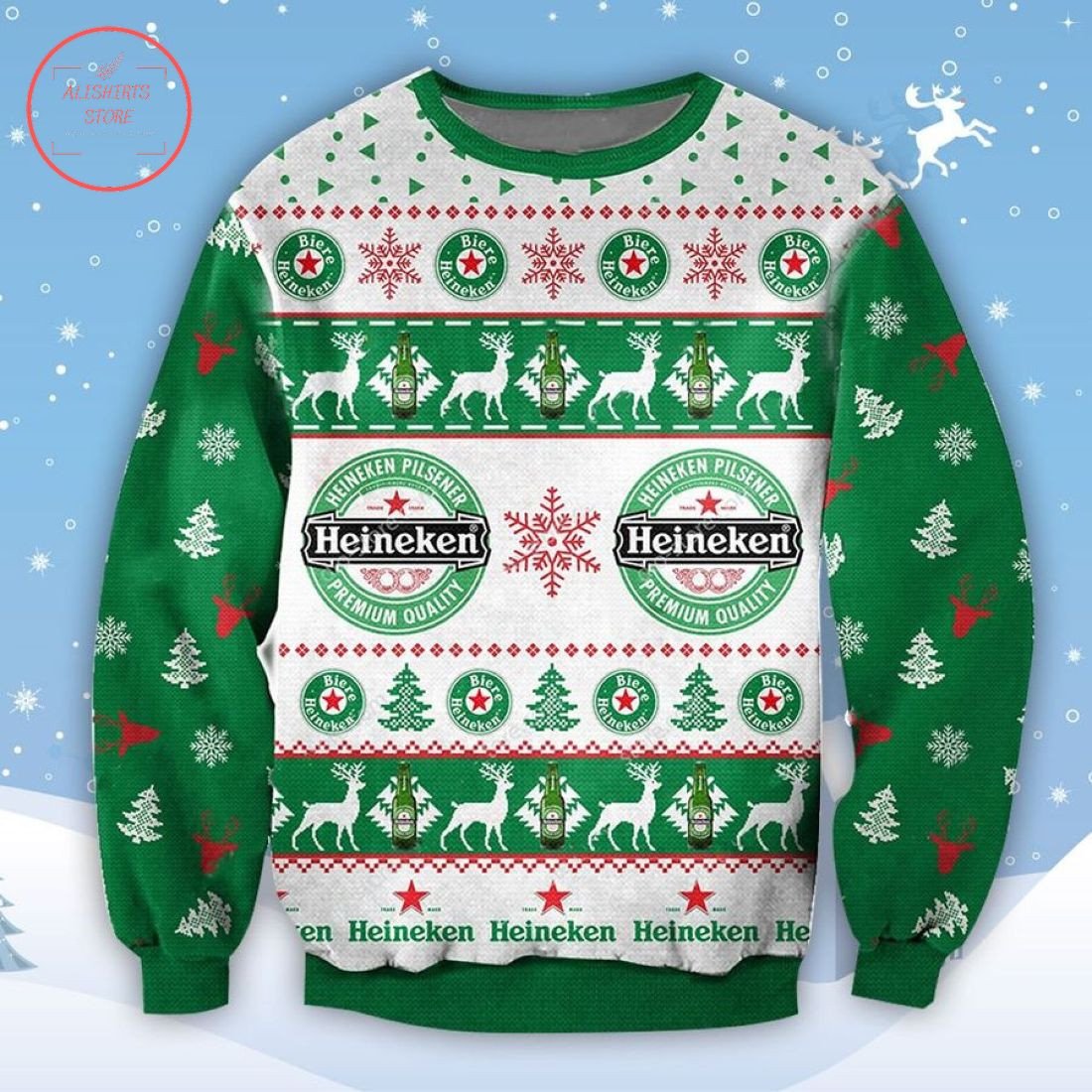 Heineken Beer Ugly Christmas Sweater 2021