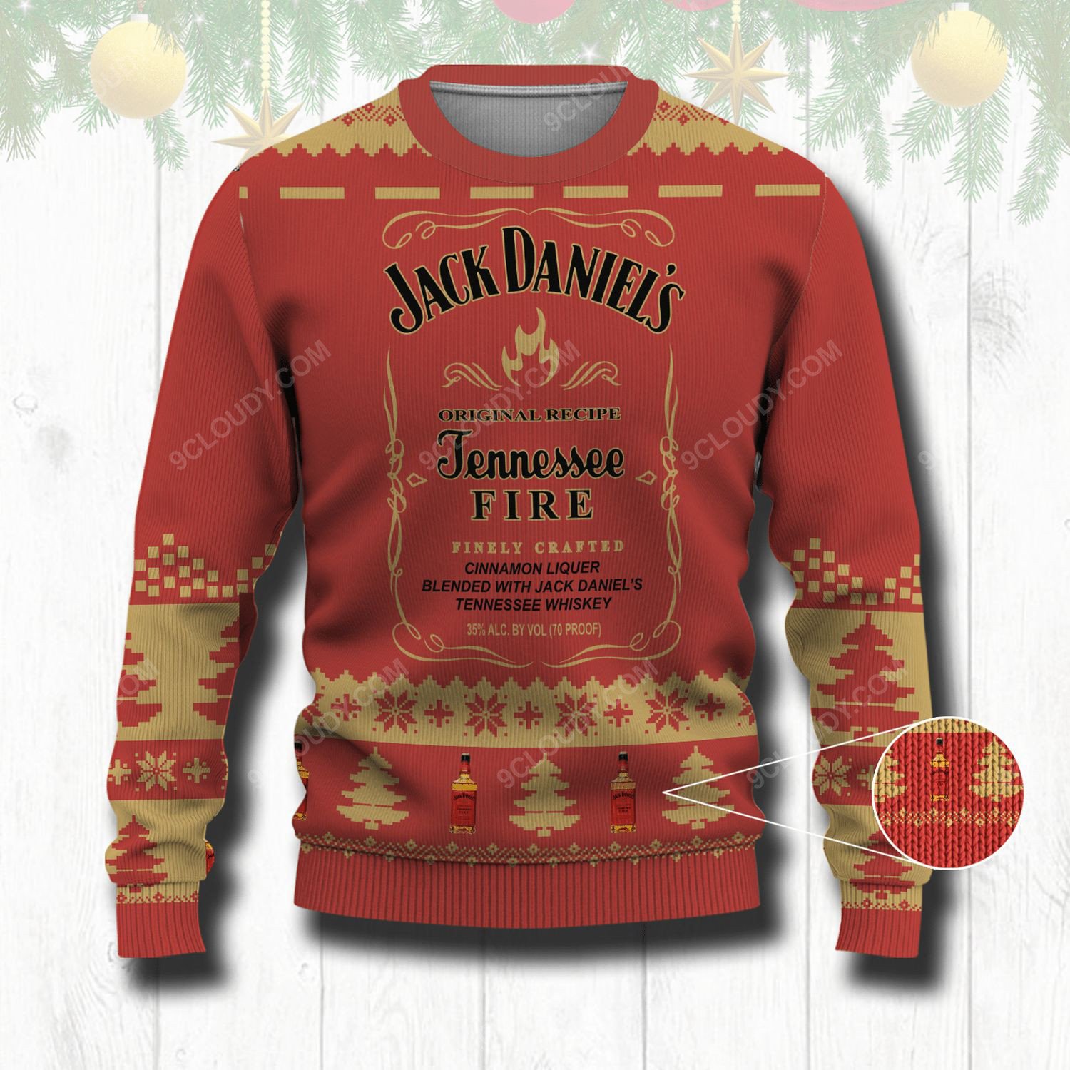 Ack Daniel??S Tennessee Fire Cinnamon Liqueur Ugly Christmas Sweater 2021 Shirt For Women Men Couple Family Funny Cute