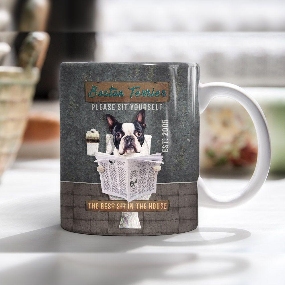 GGL2003051137 Boston Terrier Dog Bathroom Mug Dog Lovers