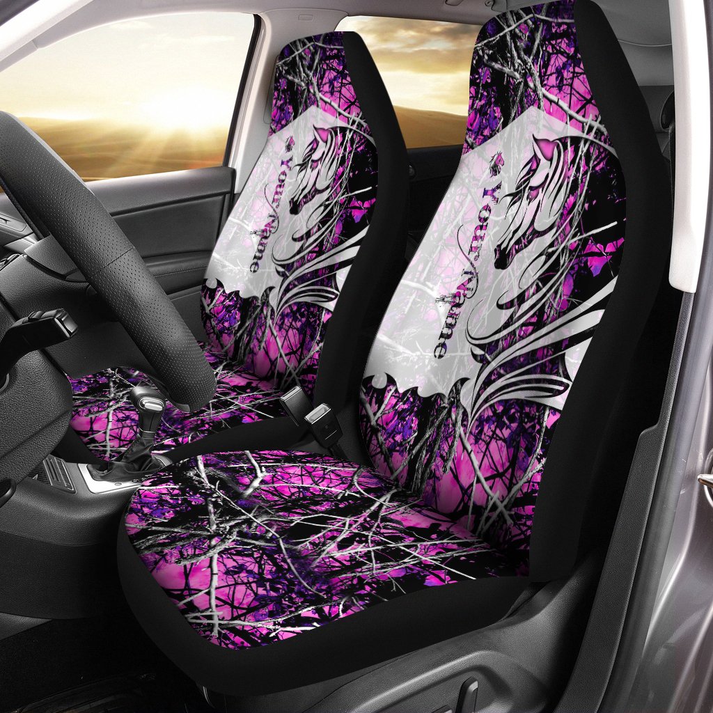 Love Horse Country girl teal blue muddy camo Car Seat Covers, perfect car accessories for muddy girls Set of 2 – Chipteeamz IPHW1281