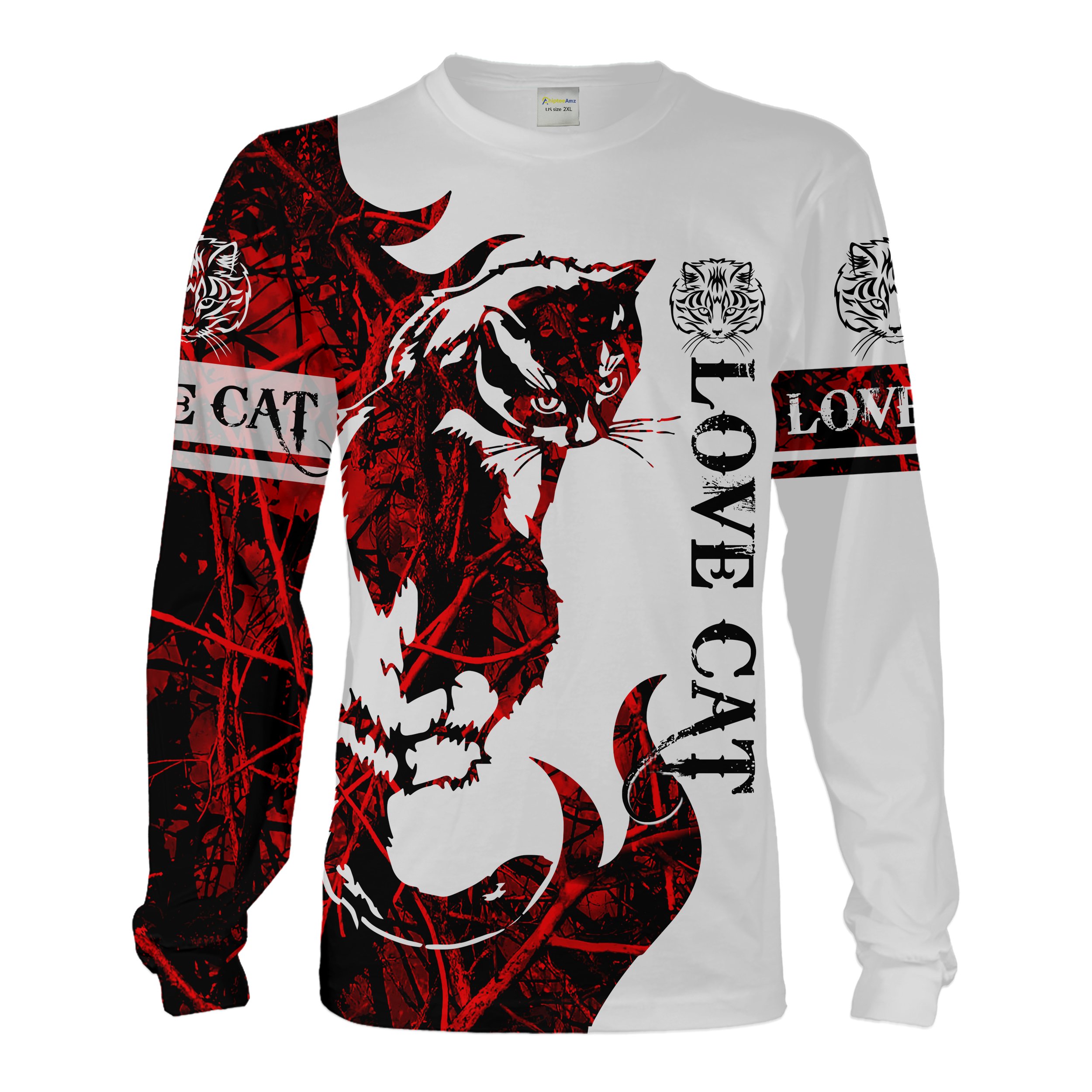 Love Cat Red Muddy Camo 3D Shirt All Over Print Gift For Cat Lover Chipteeamz – TNN491