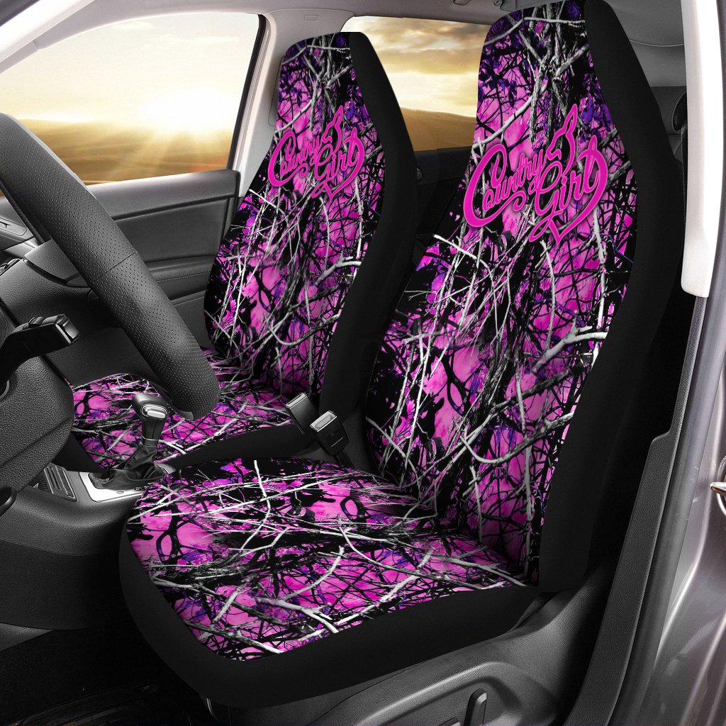 Country girl pink muddy camo Car Seat Covers, car accessories – hunting, fishing gifts – Chipteeamz IPHW1069