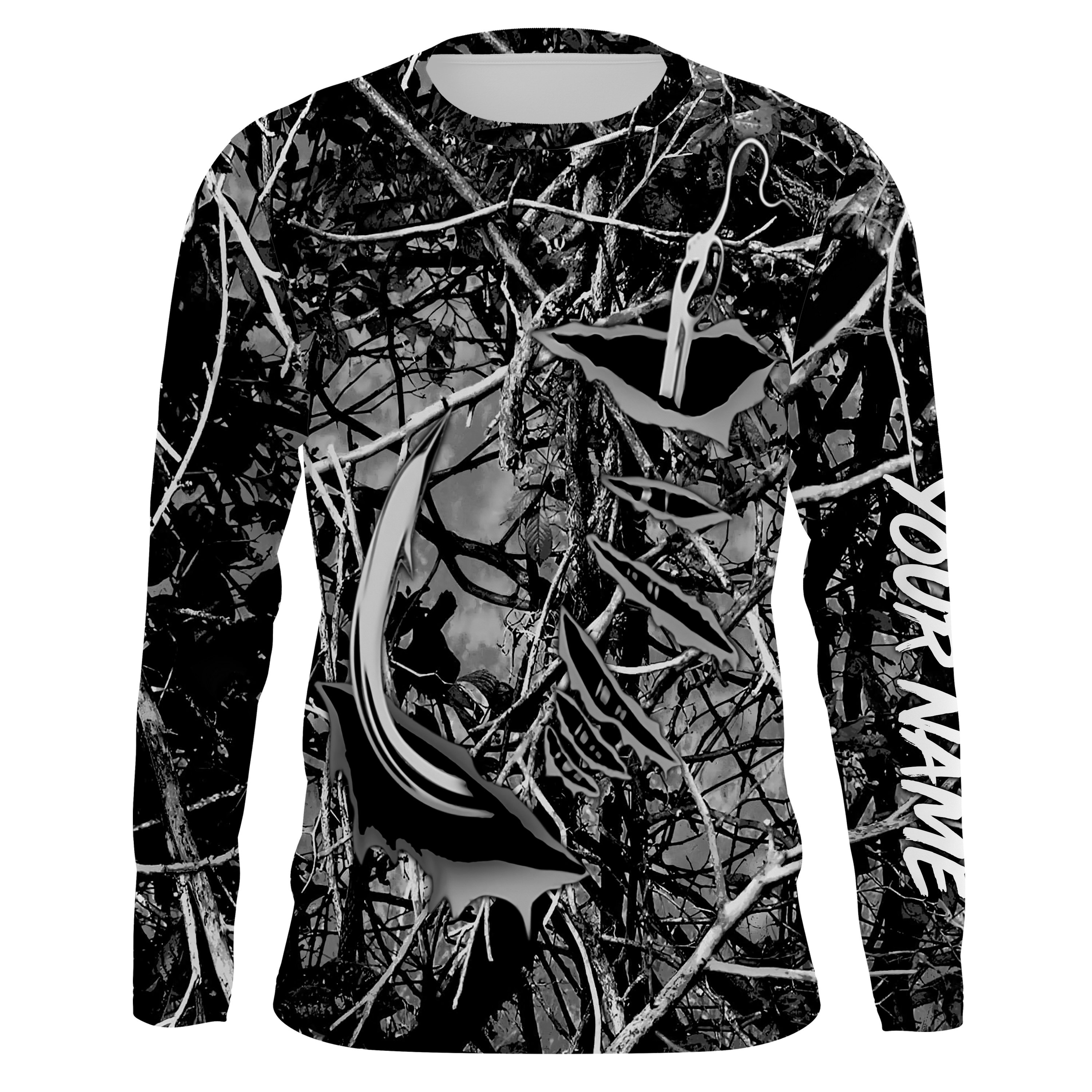 Fishing grey muddy camo All over print UV long sleeves Fishing Shirts, personalized fishing apparel – Chipteeamz IPHW671