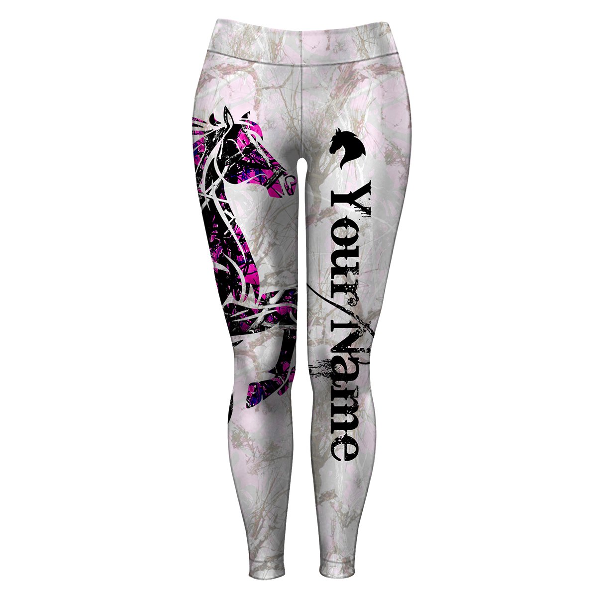 Horse girl Pink muddy camo Custom leggings for Horse lady, Horse lovers, Muddy girls – IPHW125