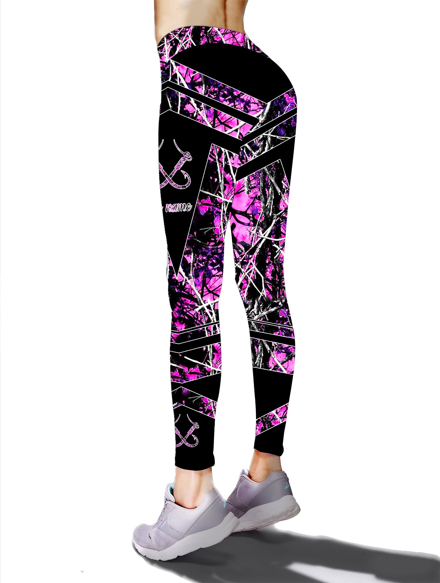 Fishing girl Women Fishing Apparel Custom pink muddy camo Fishing Leggings for girl, women, ladies – IPHW122