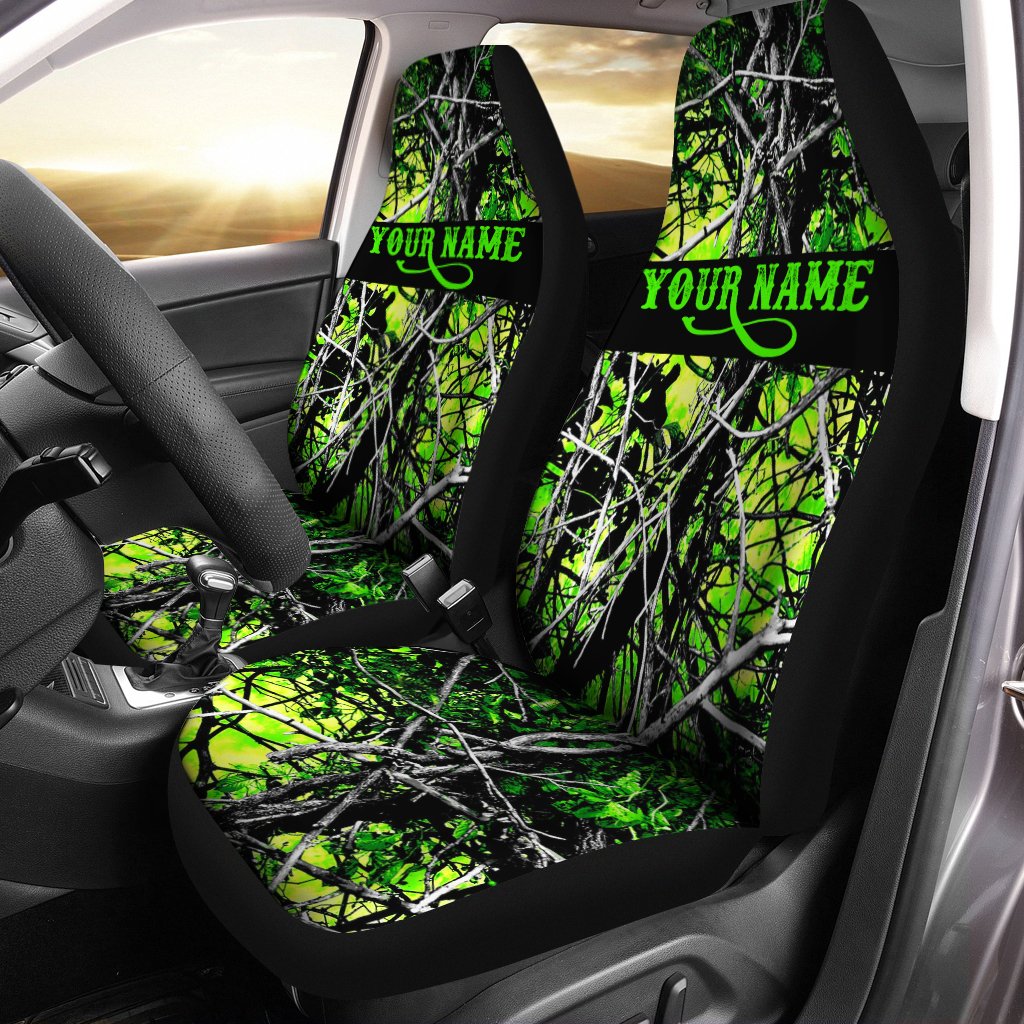 Green Muddy Camo Custom Car Seat Covers, Hunting – Fishing Car Accessories Gifts Set Of 2 Chipteeamz – IPHW763