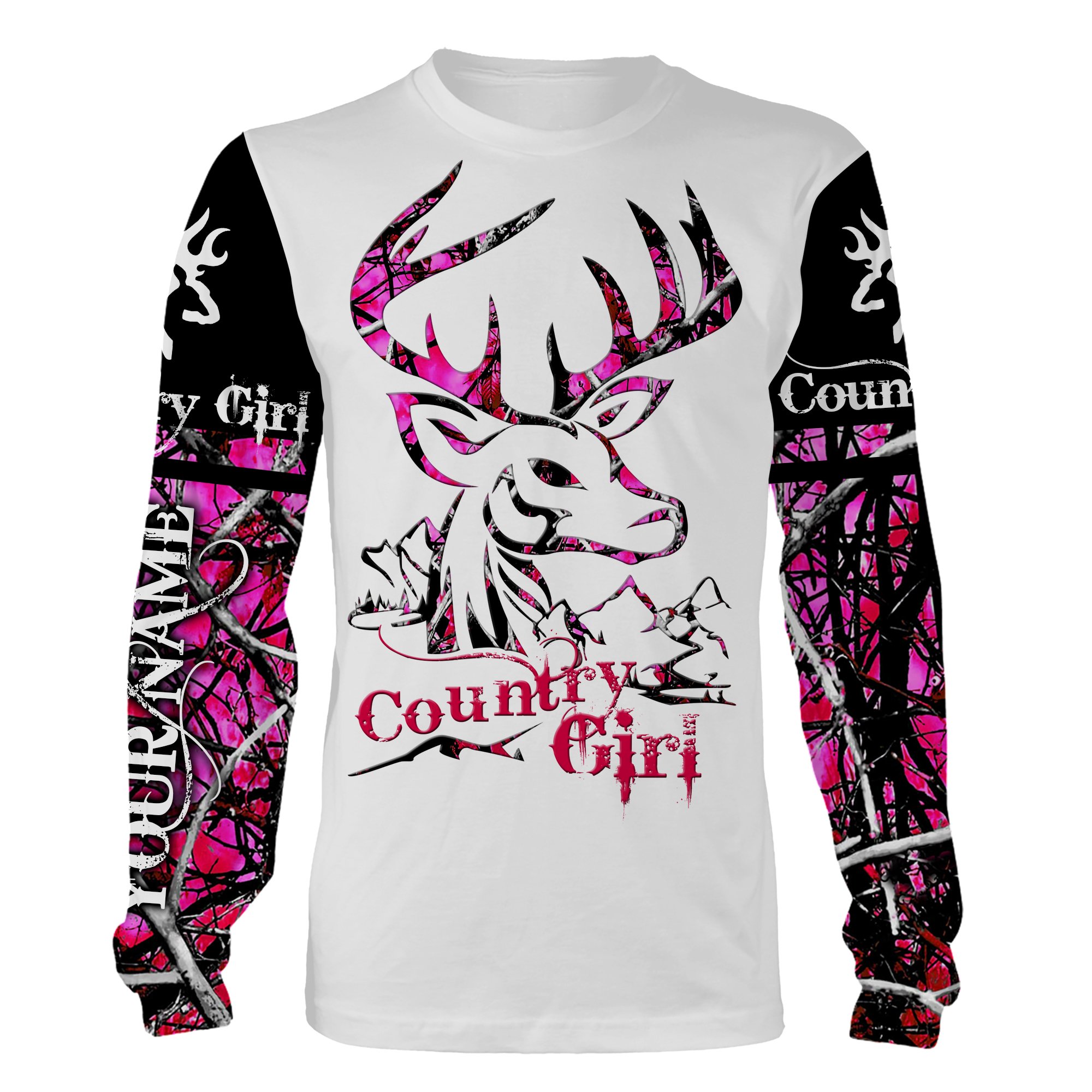 Country girl Hunting Pink Muddy camo Custom All over print Shirts, Personalized Shirts for Muddy girls – IPHW249