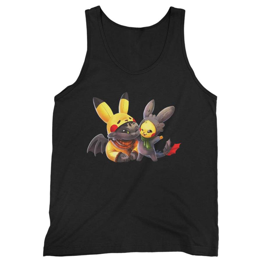 Toothless And Pikachu Pokemon Pikathless Man’s Tank Top