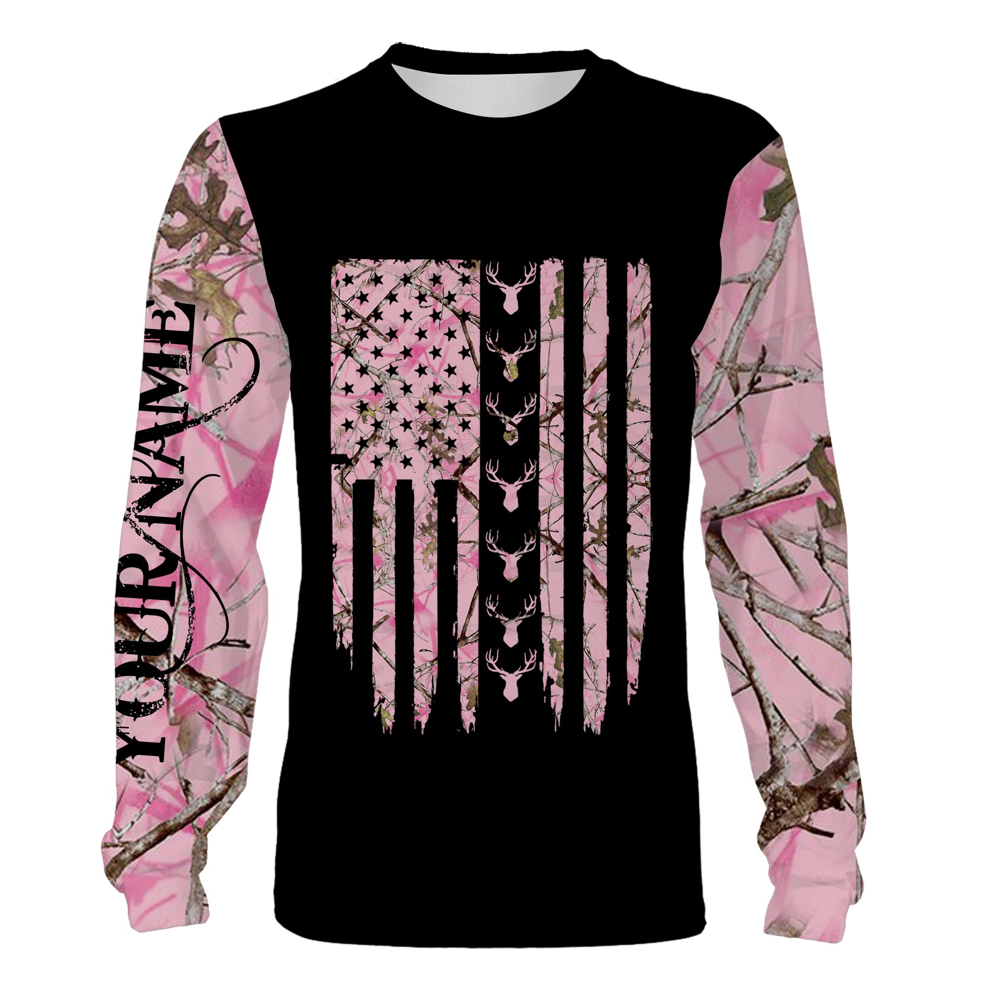 American flag Country girl clothing pink muddy girl camo Deer hunting Customize Name 3D All Over Printed Shirt, leggings NQSD182