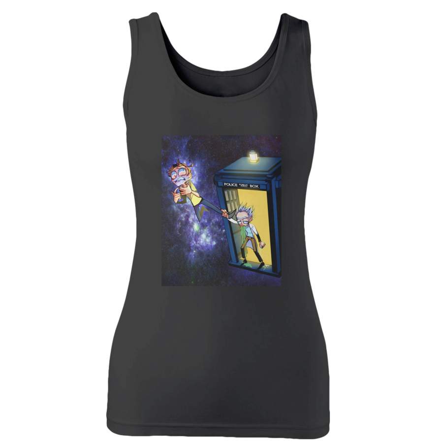 Rick And Morty And Doctor Who FWoman’s Tank Top