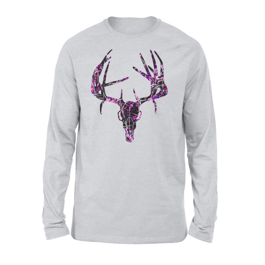 Country girl Deer Hunting Pink muddy camo Long sleeve shirts Deer Skull – IPHW198