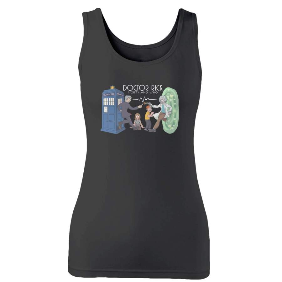 Rick And Morty Doctor Who Combo FWoman’s Tank Top