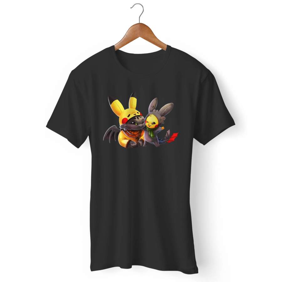 Toothless And Pikachu Pokemon Pikathless Man’s T-Shirt