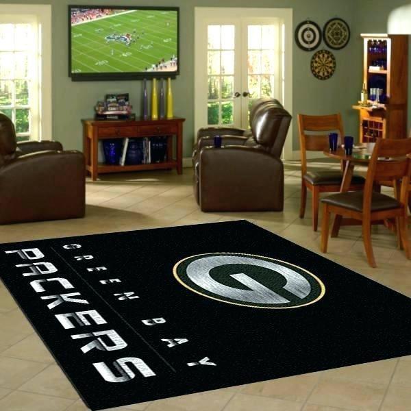 Green Bay Packers Rug, Football Rug Floor Decor