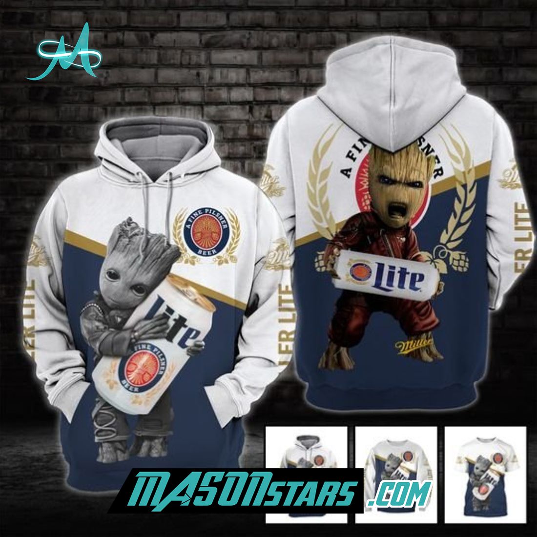 Groot Miller Lite Pullover Hoodie