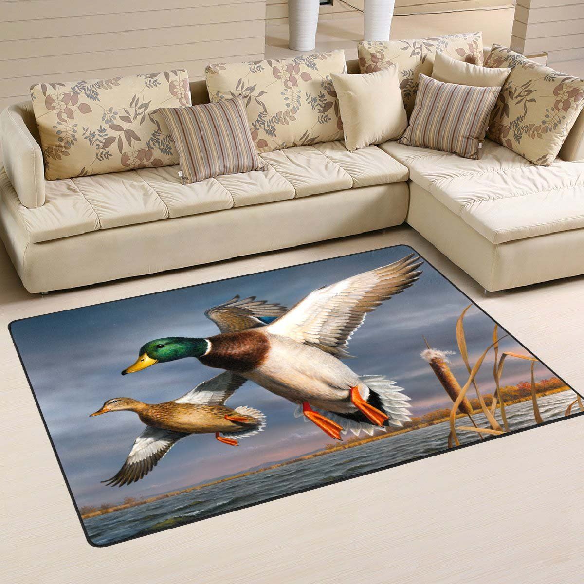 Ducks Hunting Waterfowl Area Rug 06916