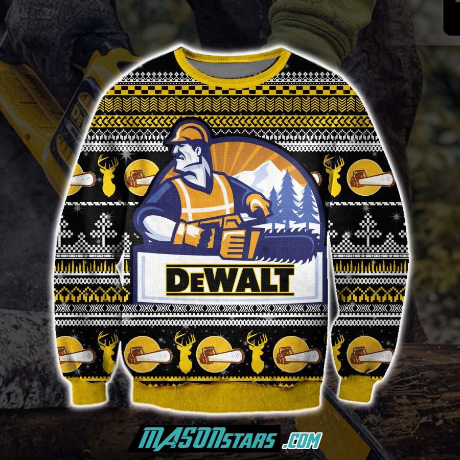 DEWALT CHAINSAW 3D ALL OVER PRINT UGLY CHRISTMAS SWEATER 203