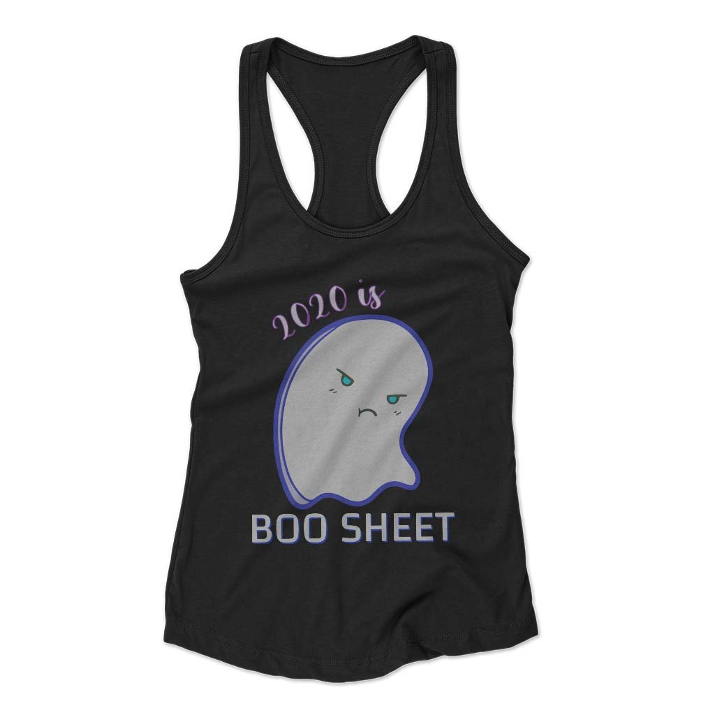 Cute Kawaii Ghost 2020 Is Boo Sheet Woman’s Racerback Tank Top