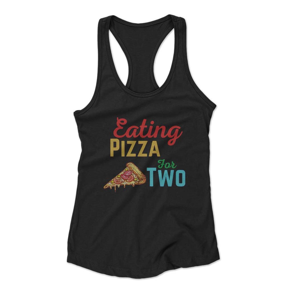 Eating Pizza For Two Five Woman’s Racerback Tank Top